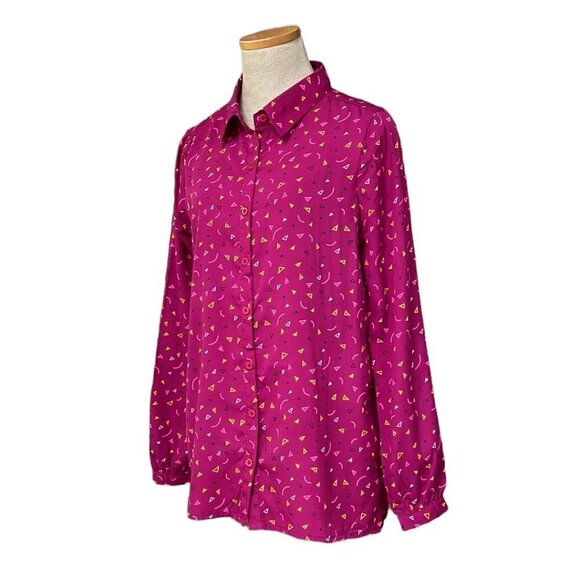Yumi Shirt Long Sleeve Blouse Button Up Pink Size 2 / 4 - Picture 3 of 17